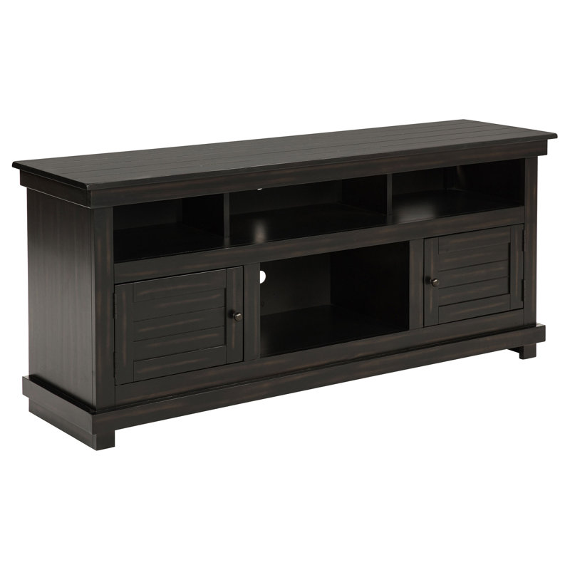 Meuble télé Castleton, H 27 po x L 60 po x l 16,25 po, Marron foncé