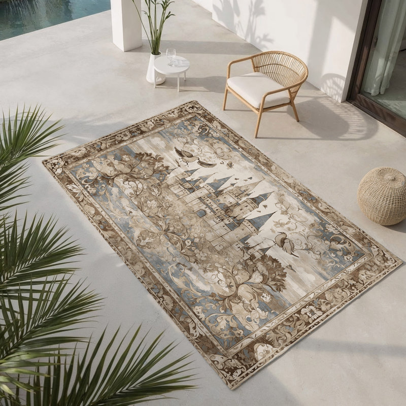 Tapis intérieur et extérieur Warden's Refuge, Rectangle 1'6" x 2'6"