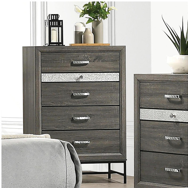Commode de style contemporain 4 tiroirs 1pc