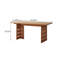 Bureau d'écriture rectangulaire en bois massif rétro brun-1323892767