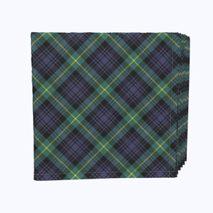Polyester Plaid Square Napkin (Set of 12)