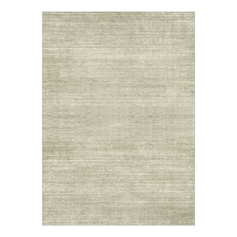 Tapis lavable à rayures rétro antidérapant (beige), Green, Rectangle 5 pi x 7 pi