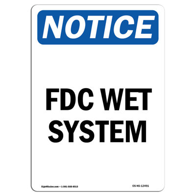 FDC Wet System Sign
