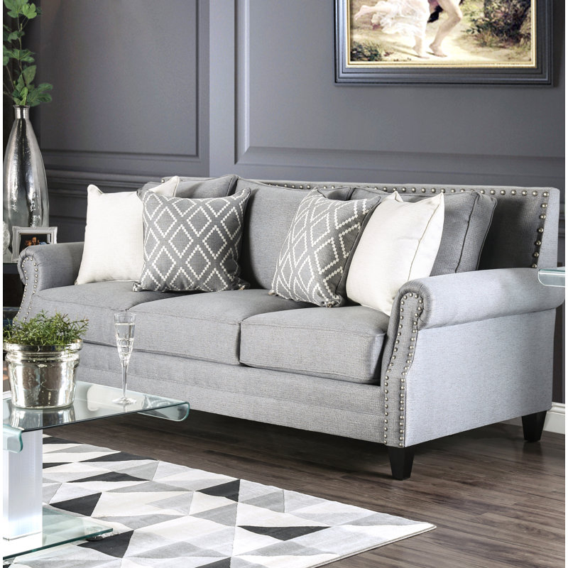 Canapé Anitza, Polyester gris