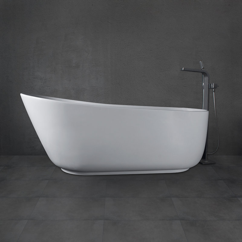 Baignoire de trempage autoportante de 59 po x 30 po, L 67 po x l 32 po