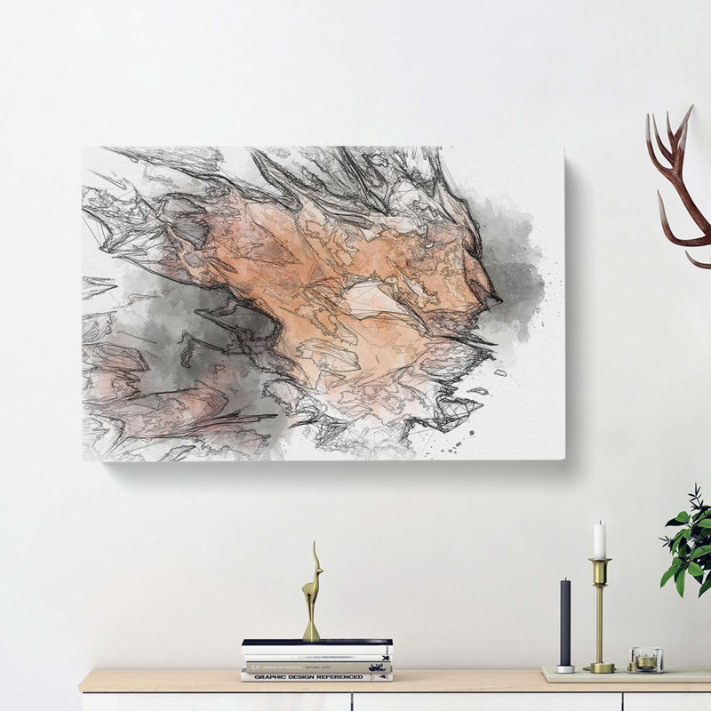 Seconds of Want in Abstract - Wrapped Canvas Drawing - Wrapped Canvas, 60cm H x 91cm W x 3cm D