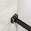 Porte de douche coulissante à double by-pass coulissant noir mat de 43 à 48 po x H 76 po Installation facile Porte de douche sans cadre facile à installer, verre trempé 5/16 po (8MM) avec film antidéflagrant Nano