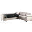 Canapé-lit modulaire Sleeper, 6 places, mousse haute, canapé modulaire beige, tissu, bois,