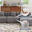Canapé-lit modulaire convertible en velours côtelé 107 po avec repose-pieds 107 po-1069862652-1069862655