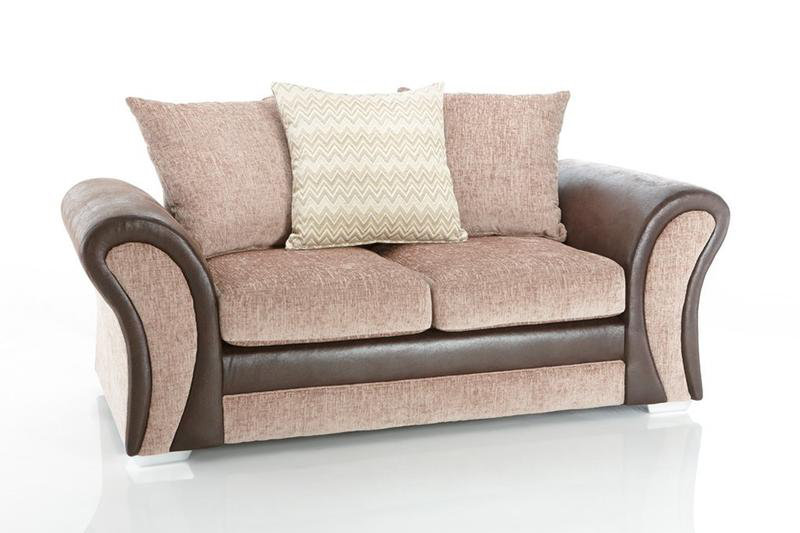 Henley Chenille Sofa, Brown/Beige
