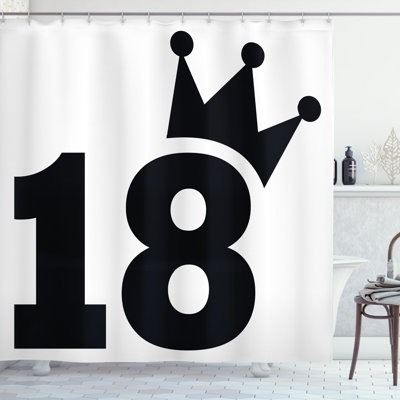 Shower Curtain with Hooks Included