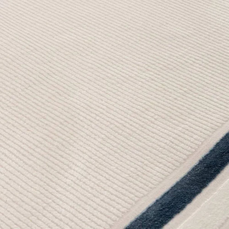 Carmel Modern Bordered Cream/Navy Area Rug, Rectangle 200 x 290 cm