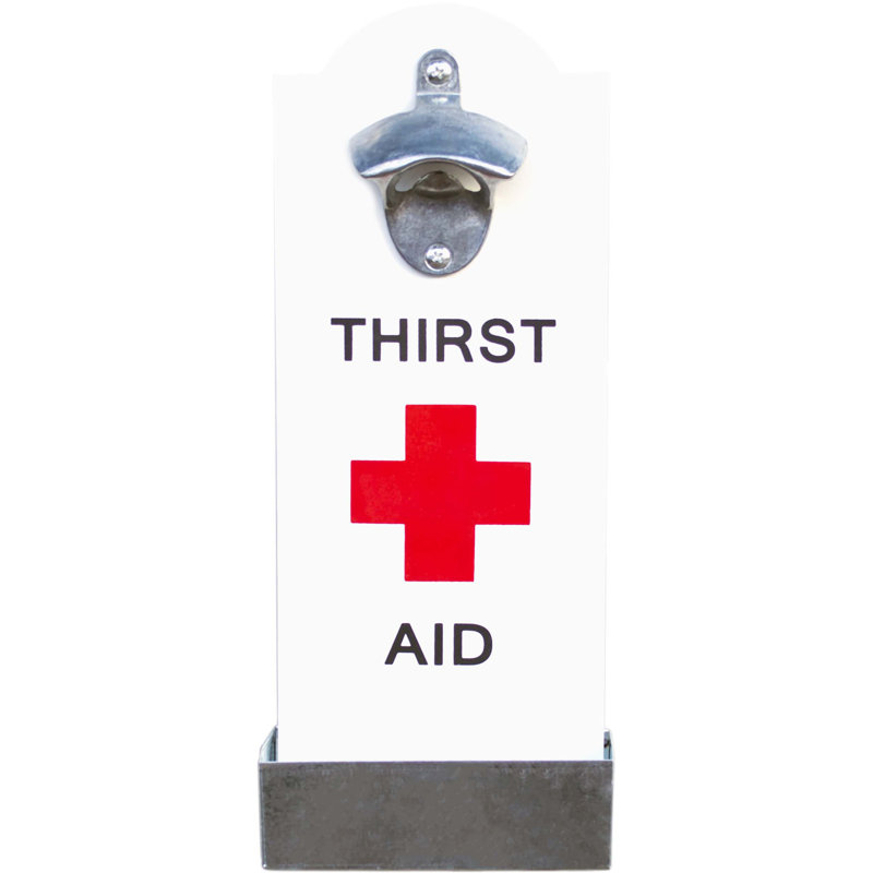 Thirst Aid Hangable Bottle Opener, White