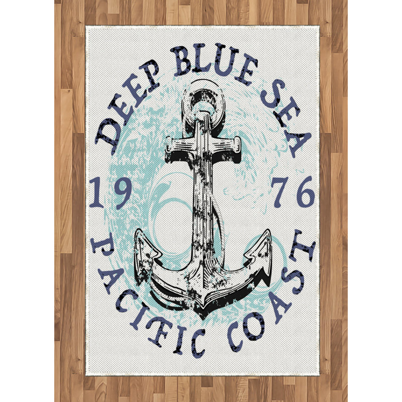 Tapis décoratif en fibres à haute densité Anchor, Rectangle— 4 pi x 5 pi 8 po