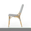Chaises d'extérieur sans accoudoirs en rotin PE et aluminium, ensemble de 2