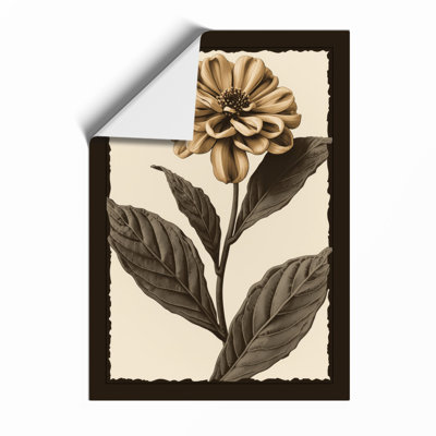 Study in Gold Botanical - Framed Print