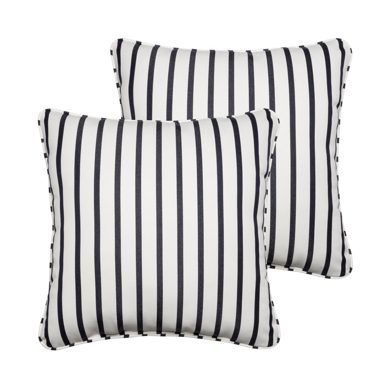 Lidia Striped Indoor/Outdoor Reversible Throw Pillow, 16" H x 16" W x 6" D