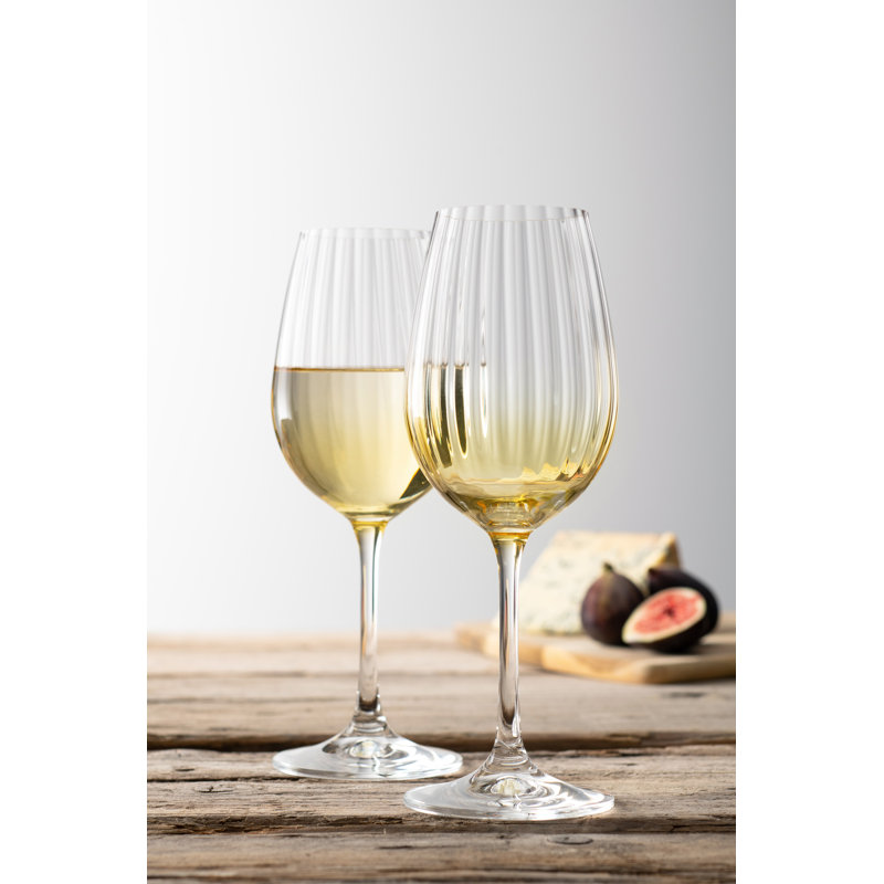 Briena 400ml White Wine Glass Set, Amber