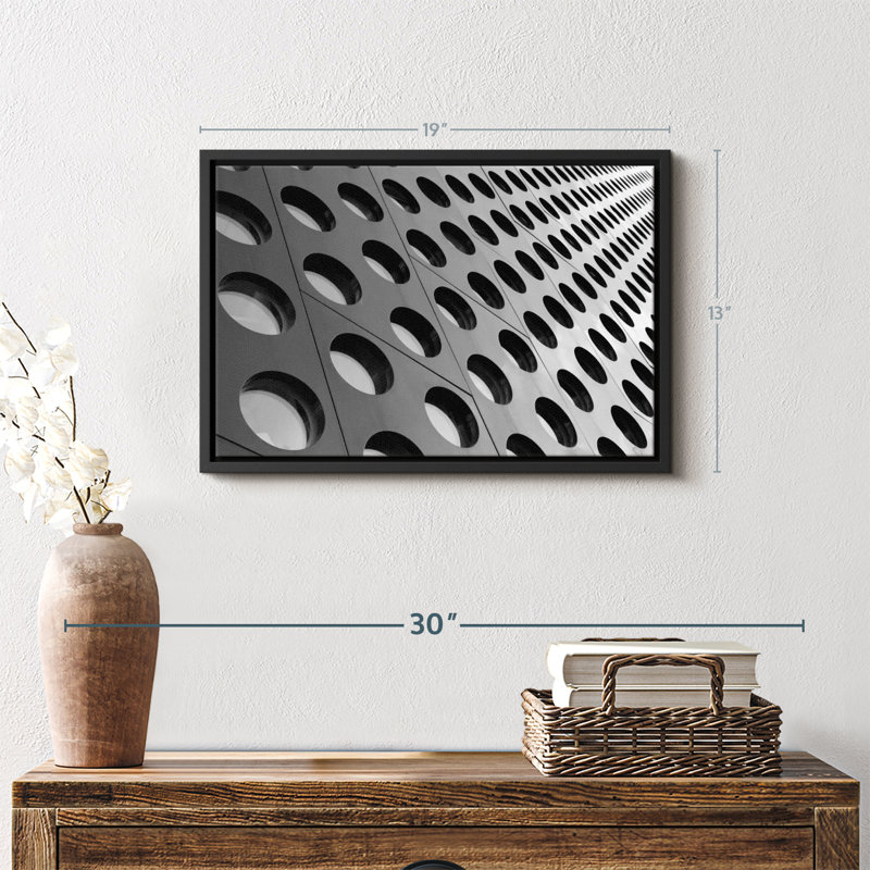 Circle Building Windows Canvas Print, 13" H x 19" W