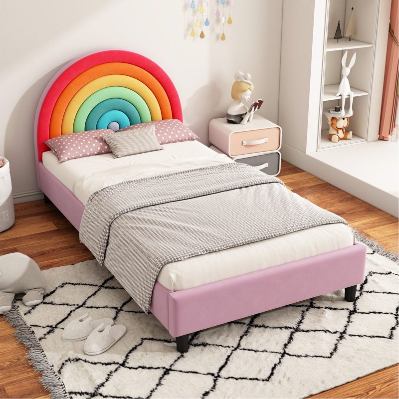 Lit plateforme tapissier Rainbow Design