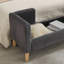 Banc de rangement rembourré à dessus rabattable avec coussins-1180131733