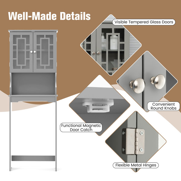 Andover Mills™ Honea Freestanding Over-the-Toilet Storage & Reviews ...