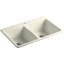Deerfield 33" L x 22" W Double Basin Drop-In Kitchen Sink with Accessories-13237468-19195773