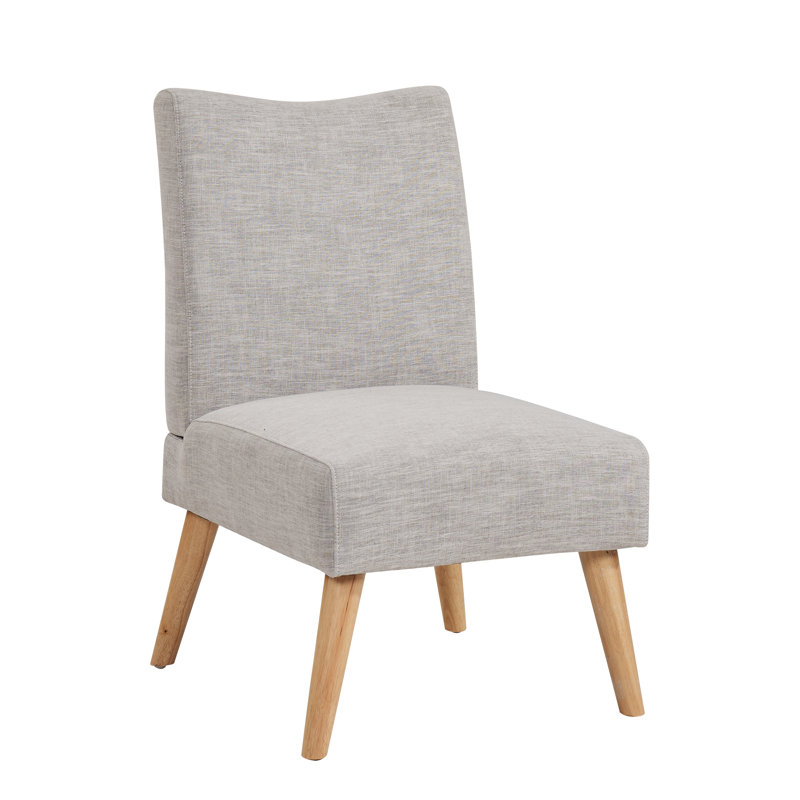 Upholstered Slipper Chair, Gray