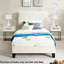 Lit plateforme simple tapissier simple 3D blanc - hauteur réglable pour un ajustement personnalisé-934817287