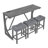 59 Inch Bar Table, Dining Table, Sofa Table With Power Outlet, 3 Upholstered Stools, 4 Piece Bar Table And Chair Set For Living Room, Dining Room, Kitchen-451465259-451465301