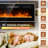 80'' TV Stand for TVs up to 88'' with Electric Fireplace, Power Outlets, LED Lights and Adjustable Shelves-1285988139-1314344021