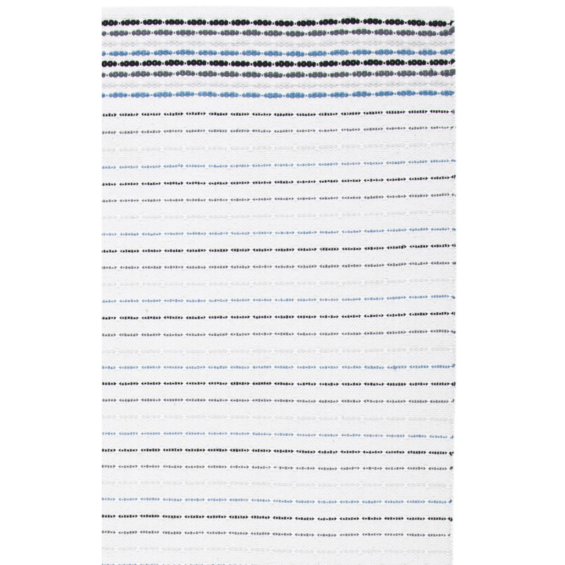 Breckenridge Flat Weave Cotton Striped Rug, Square 6'