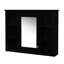 Armoire de salle de bain murale avec miroir, 35 po x 27,5 po, solution de rangement polyvalente, finition moderne noire, peint-1827180244