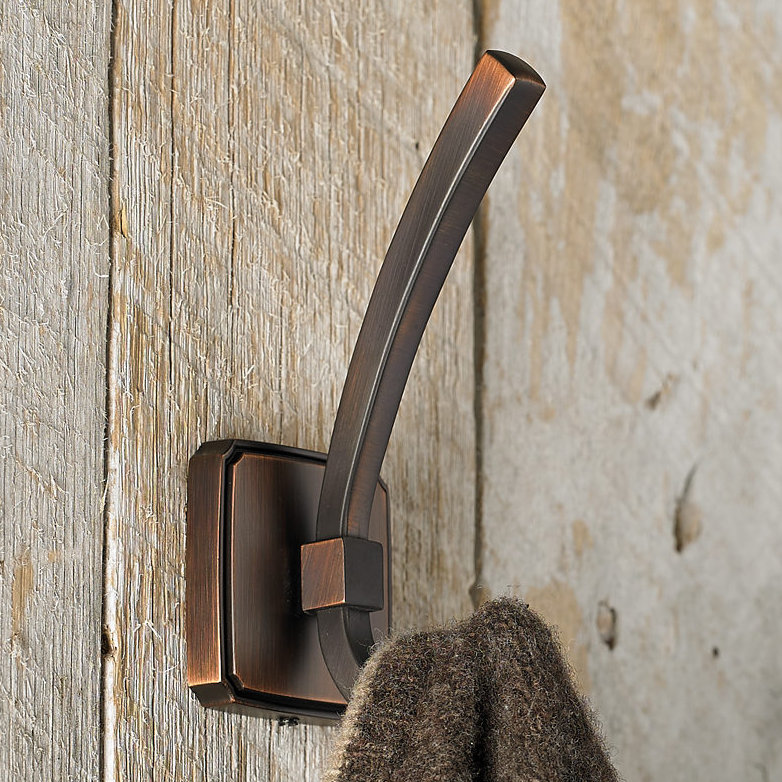 Transitional Metal Wall Hook, Brushed Oil-Rubbed Bronze
