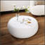 Table basse en cuir de forme tambour pour mobilier de salon moderne, durable et élégant-176568383
