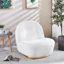 Fauteuil d'appoint pivotant en velours moderne avec base en acier inoxydable Modern