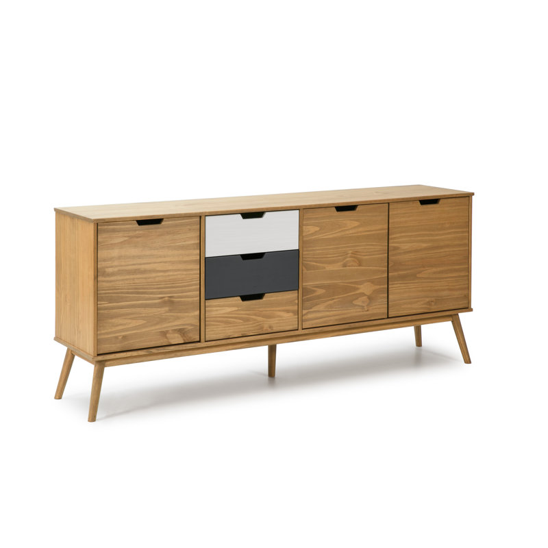 Downridge Solid Wood 171 cm W Chest of 3 Drawers