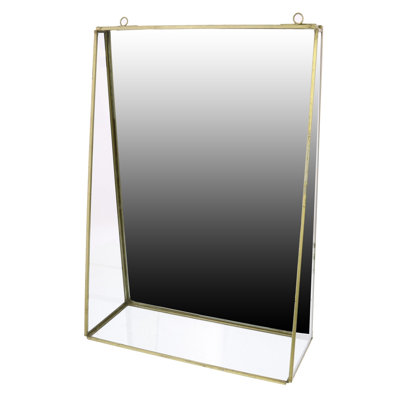 Miroir de coiffeuse en métal doré Jumbo