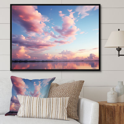 Ciel rose, sérénité céleste sur toile