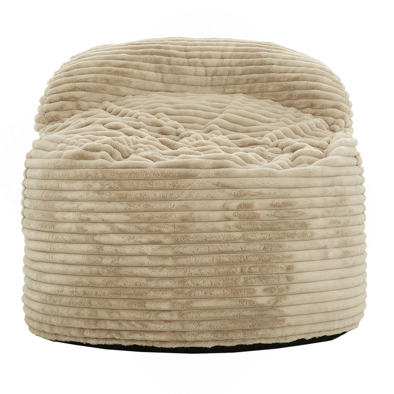 Fauteuil à billes convertible en mousse à mémoire de forme, canapé 2 en 1, beige