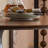 Brown Black Round Solid Wood Dining table-269194943