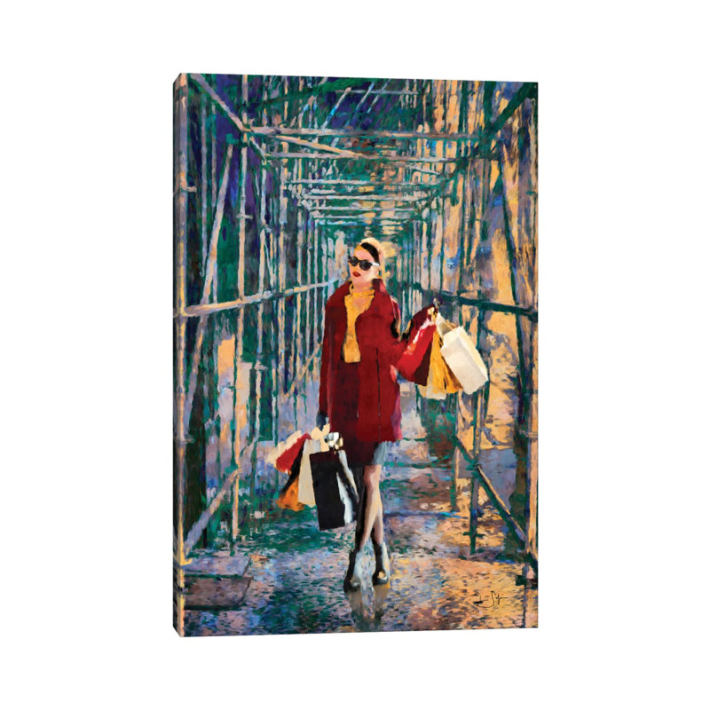 City Construction - Wrapped Canvas Painting, 20.32 cm H x 30.48 cm W