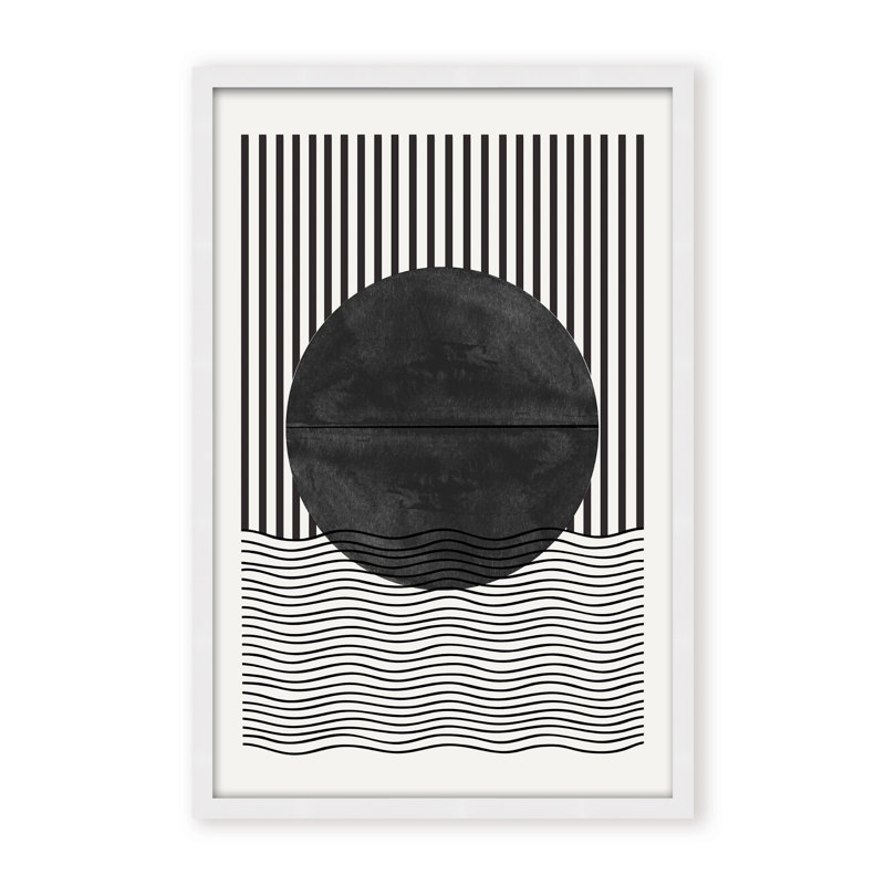 BaB No10. Print by The Miuus Studio, 36" H x 24" W x 1.125" D, Black, Framed Matted Print