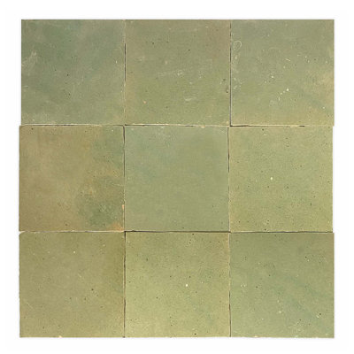 Moroccan Zellige 4" x 4" Ceramic Floor & Wall Tile