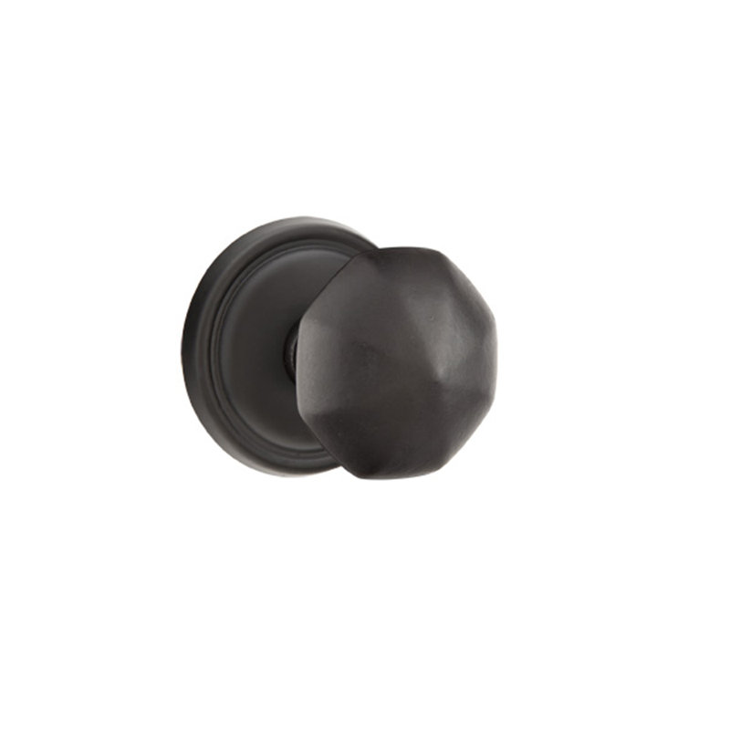 Ensemble de boutons d'intimité avec rosette et octogone # 12 Emtek, Bronze plat noir patiné