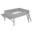 Lit mezzanine en bois avec bureau et DEL-974718762