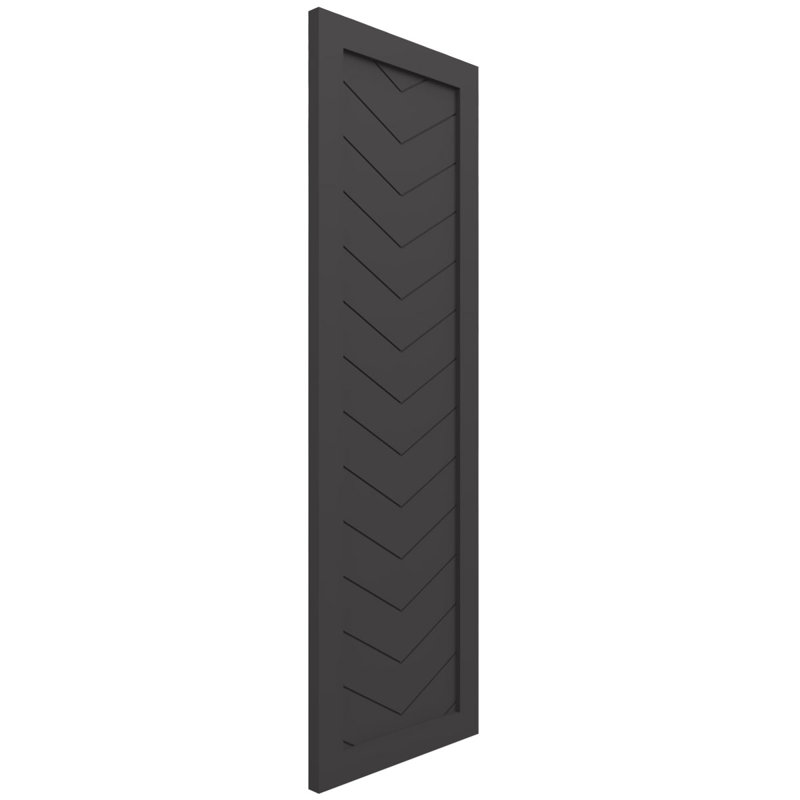 Paire de volets en PVC à panneau fixe True Fit, 57", Montagne ombrageuse, 15"