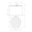 Éclairage, lampe de table, béton crème, abat-jour ivoire / crème, moderne