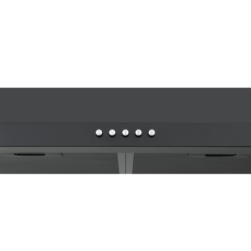Ancona 24” 280 CFM Convertible Wall Mount Pyramid Range Hood, Black