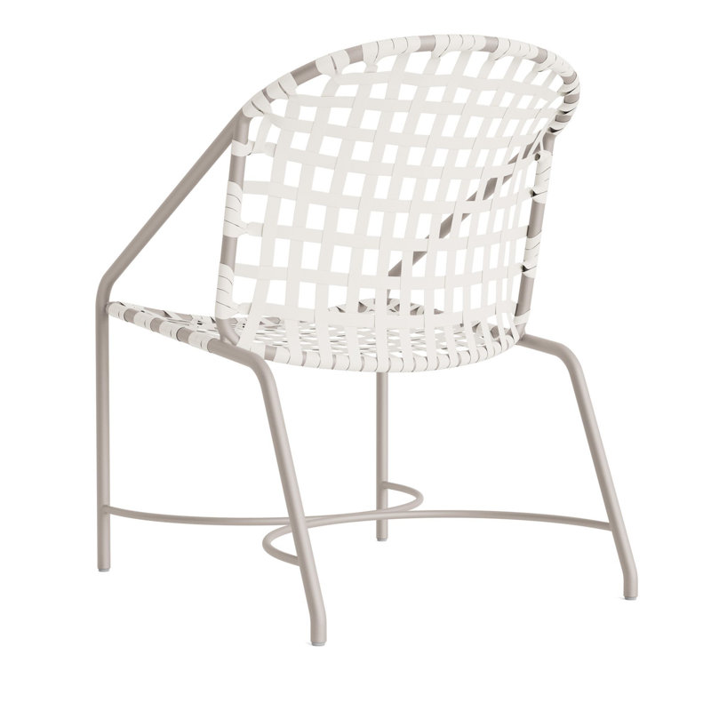 Kantan Outdoor Lounge Chair, Dove Smooth/White Lite